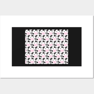 Cute Cow Pattern Posters and Art